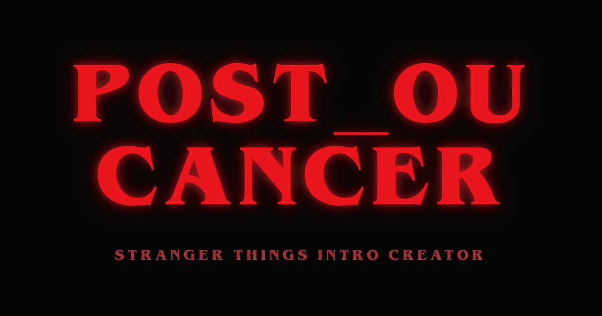 Stranger Things Intro Creator — Make your own Stranger Things intro