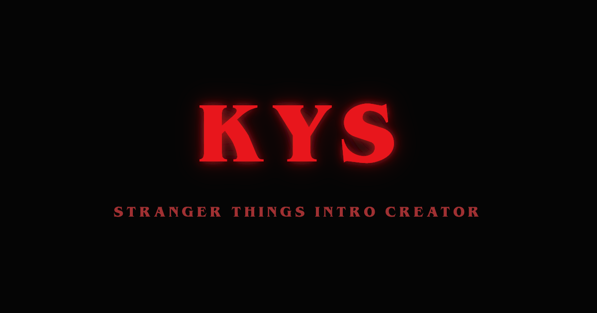 Stranger Things Intro Creator — Make your own Stranger Things intro