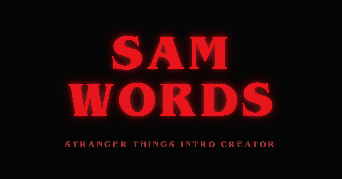 Stranger Things Intro Creator — Make your own Stranger Things intro